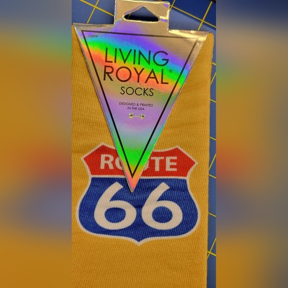 Living Royal Crew Socks - Route 66 - Picture 4 of 4